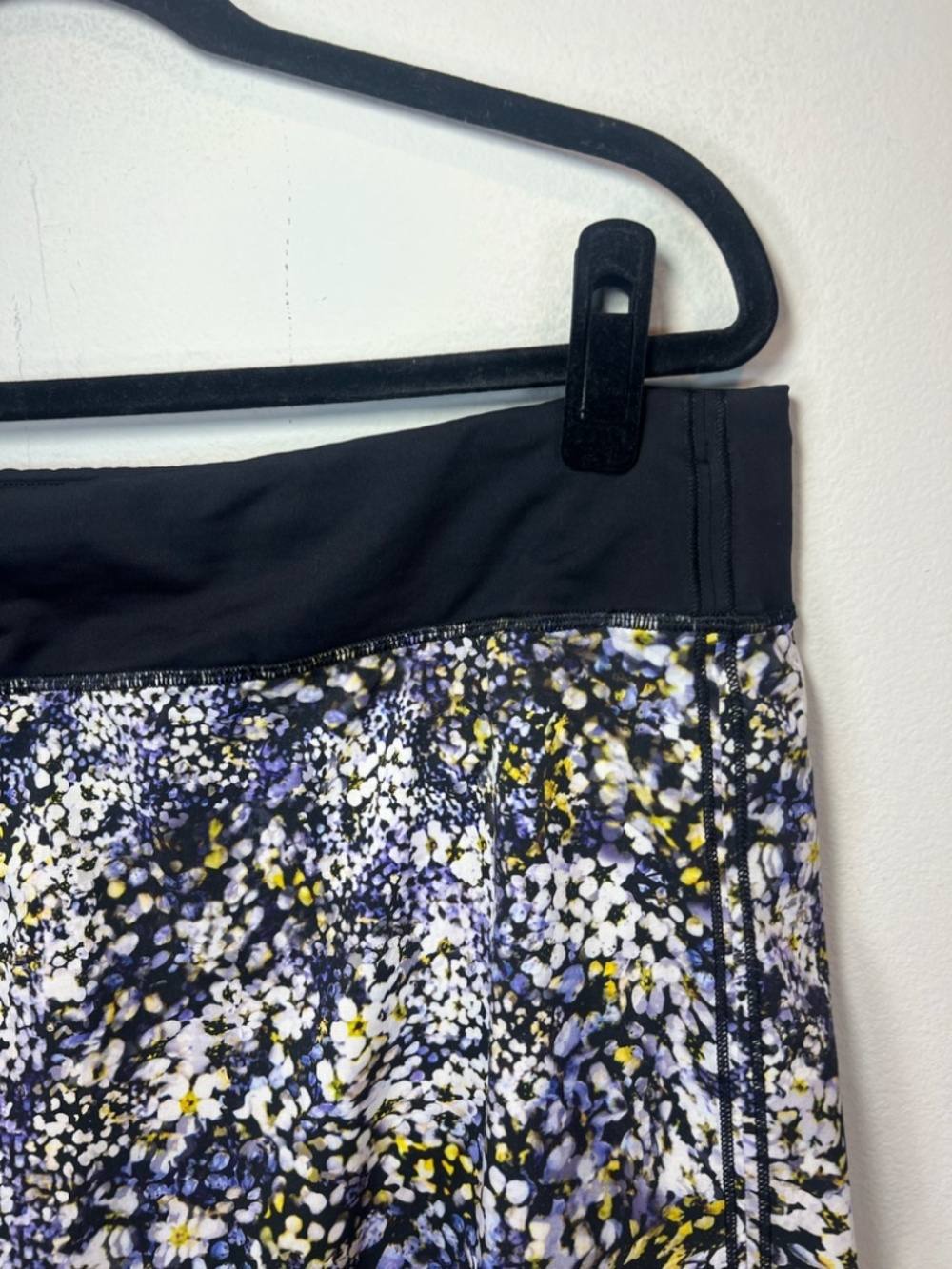 Lululemon Pace Rival Skirt Skort Floral Metropolis Multi Black Zip Pocket Sz 14 - Picture 3 of 14